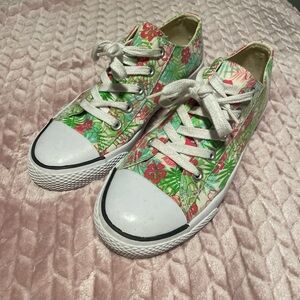 Airwalk Floral Green and Pink Sneakers